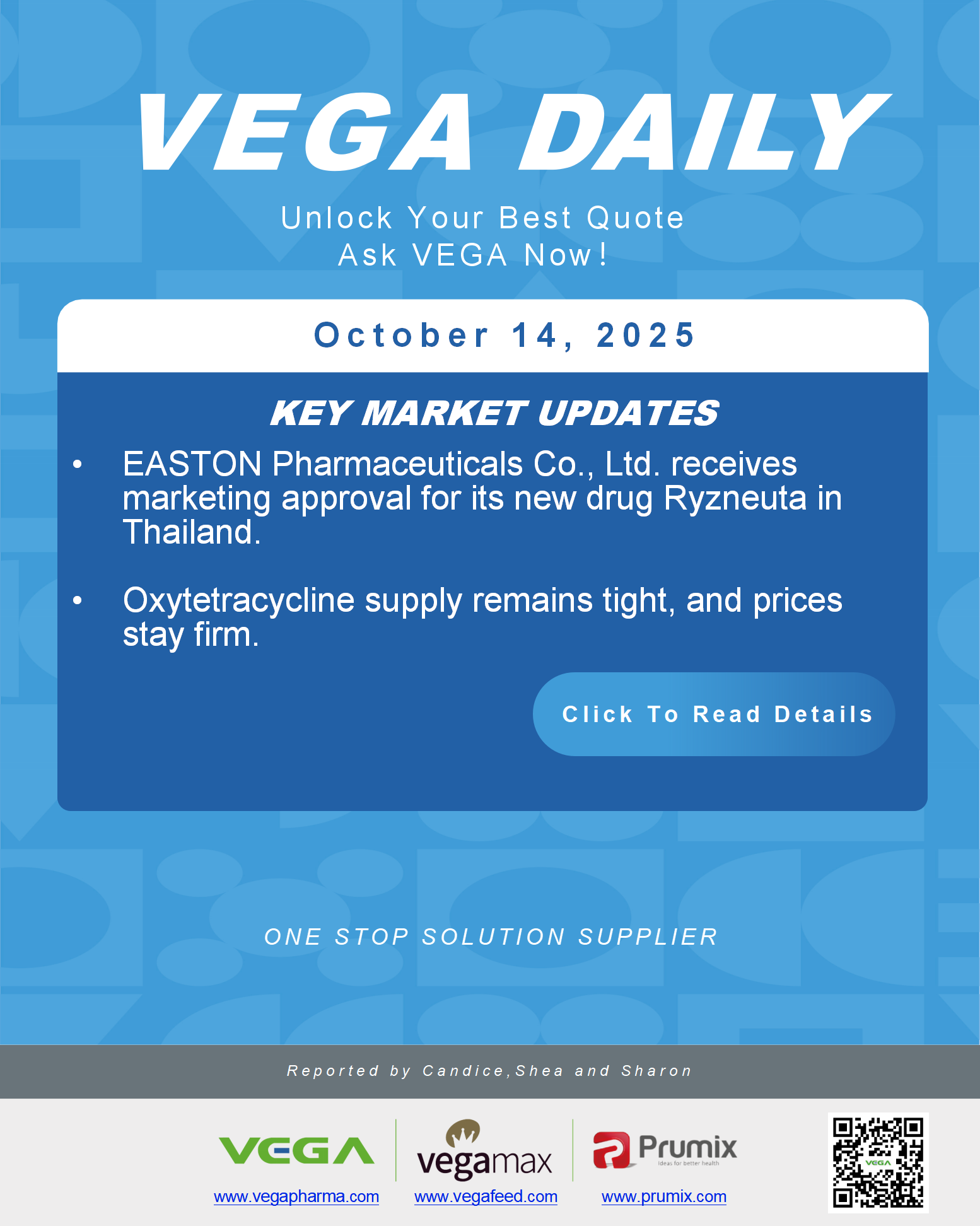 VEGA Daily Dated on October 14th 2025 Vitamin Amino Acid APl Food Additives.png